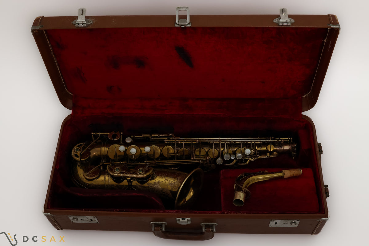 1965 119,xxx Selmer Mark VI Alto Saxophone, 90% Original Lacquer, Long Bow, Original Case, Just Serviced