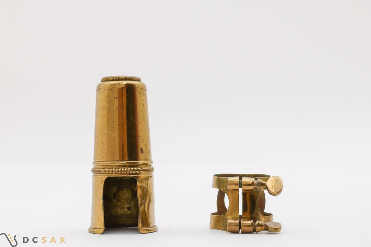 Vintage Selmer Two Screw Alto Saxophone Ligature and Cap Set From Mark VI