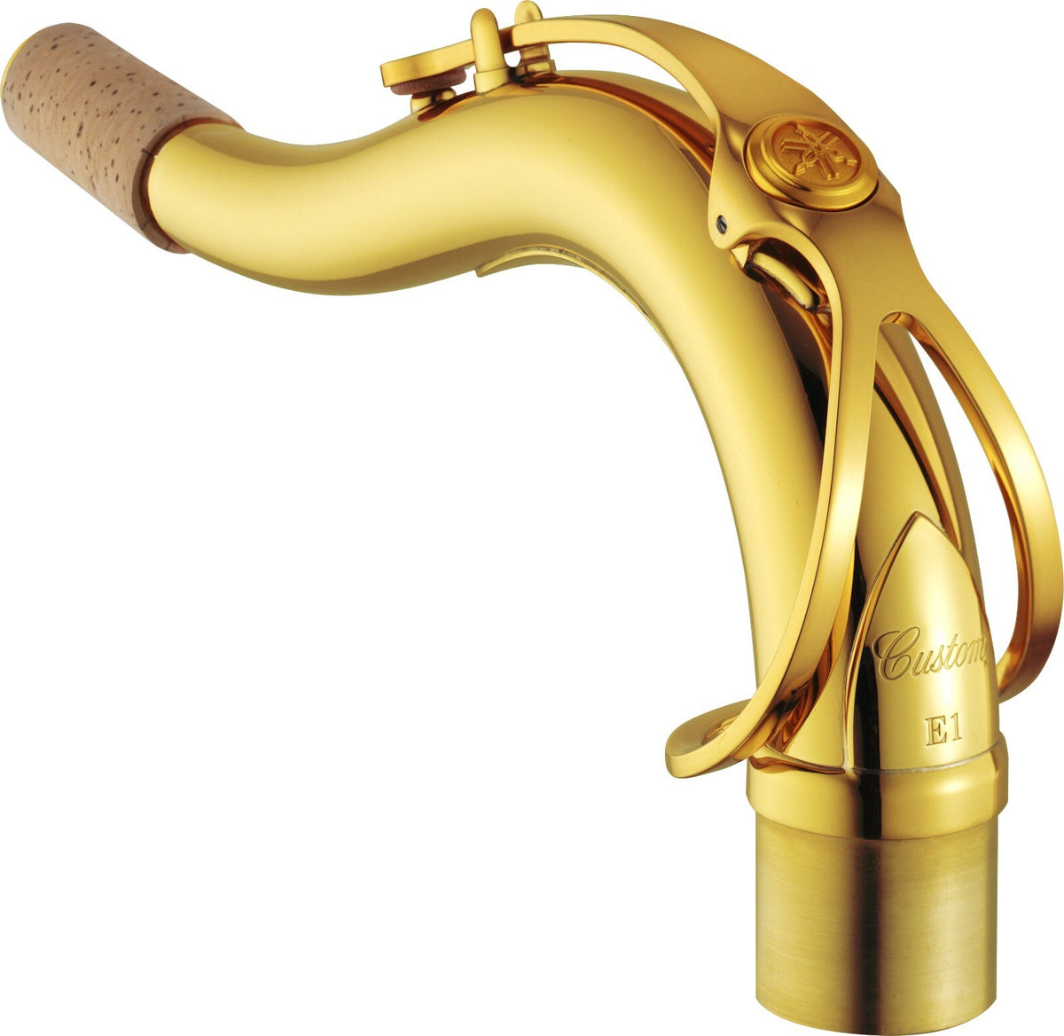 Yamaha Custom E1 Tenor Saxophone Neck, Gold Lacquer, New