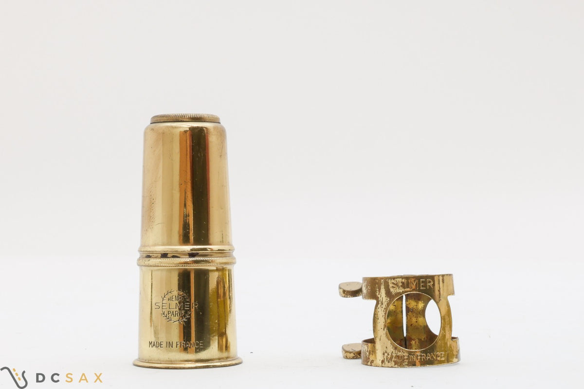 Selmer Two Screw Alto Saxophone Ligature and Cap Set for Hard Rubber Mouthpieces