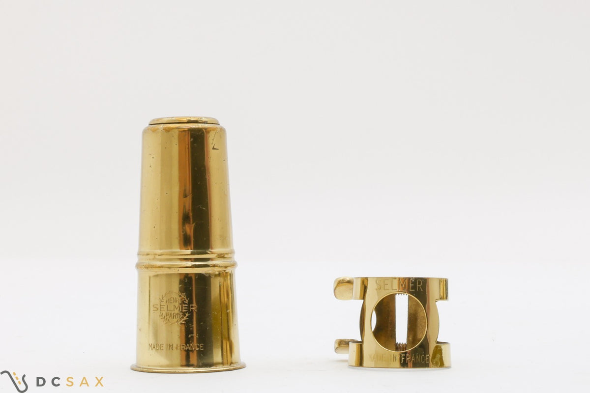 Selmer Two Screw Alto Saxophone Ligature and Cap Set for Hard Rubber Mouthpieces
