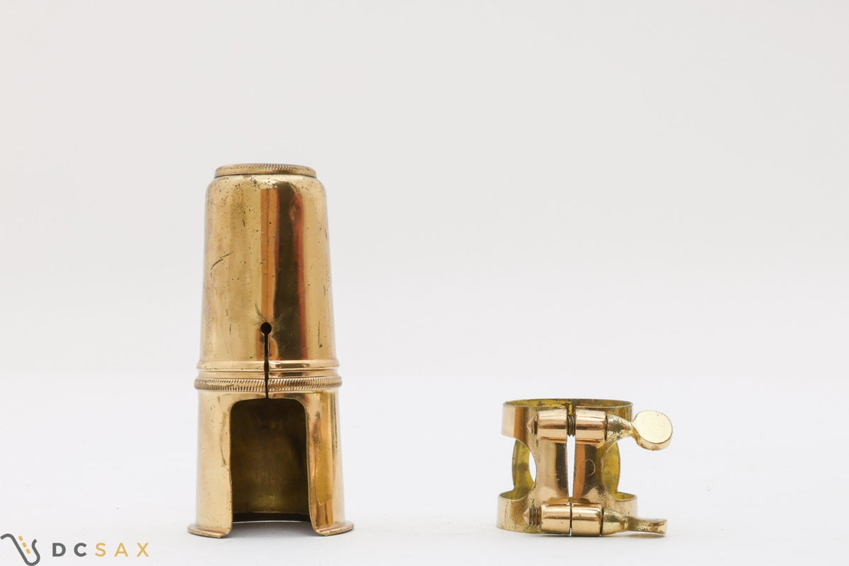 Selmer Two Screw Alto Saxophone Ligature and Cap Set for Hard Rubber Mouthpieces