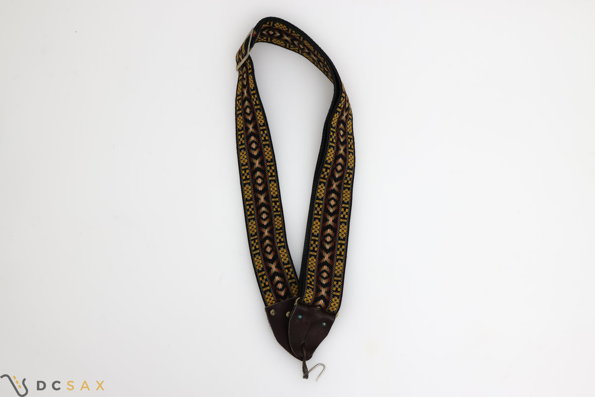 Vintage 1970s Woven Saxophone Neck Strap, Also Works As Guitar Strap