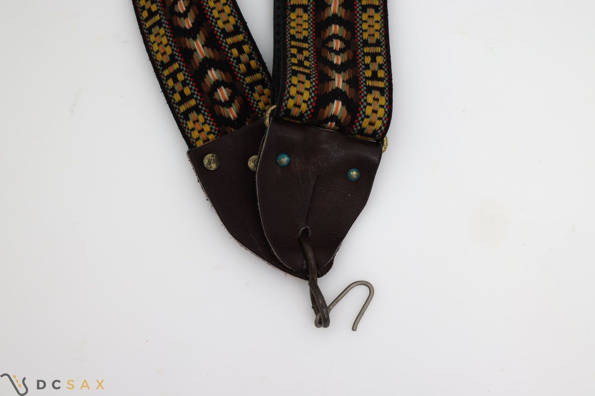 Vintage 1970s Woven Saxophone Neck Strap, Also Works As Guitar Strap