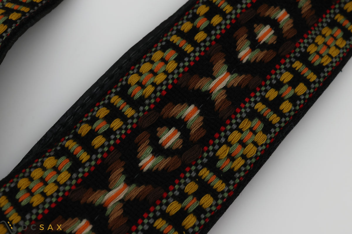 Vintage 1970s Woven Saxophone Neck Strap, Also Works As Guitar Strap
