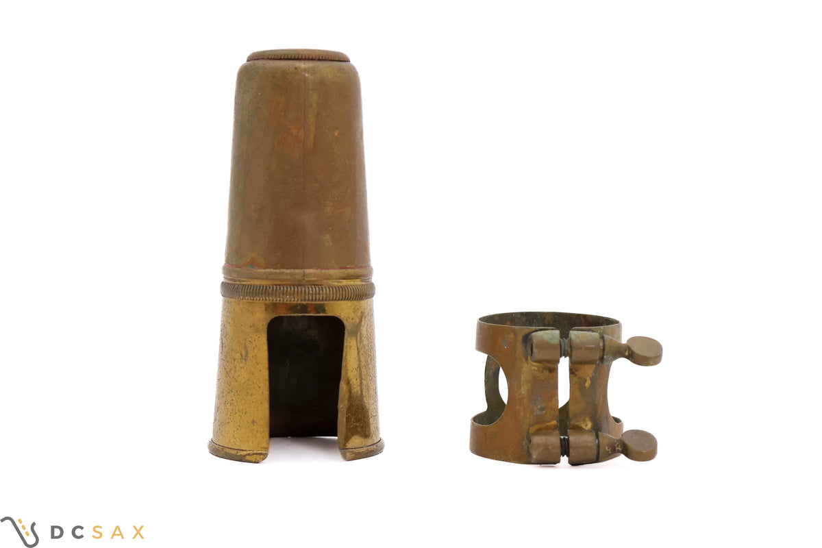 1950's Selmer Tenor Saxophone Ligature and Cap Set From Mark VI