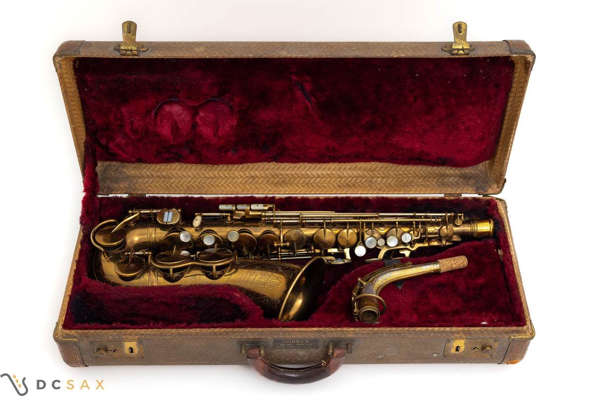 1945 King Zephyr Special Alto Saxophone, Original Lacquer, Full Pearls, Just Serviced, Video
