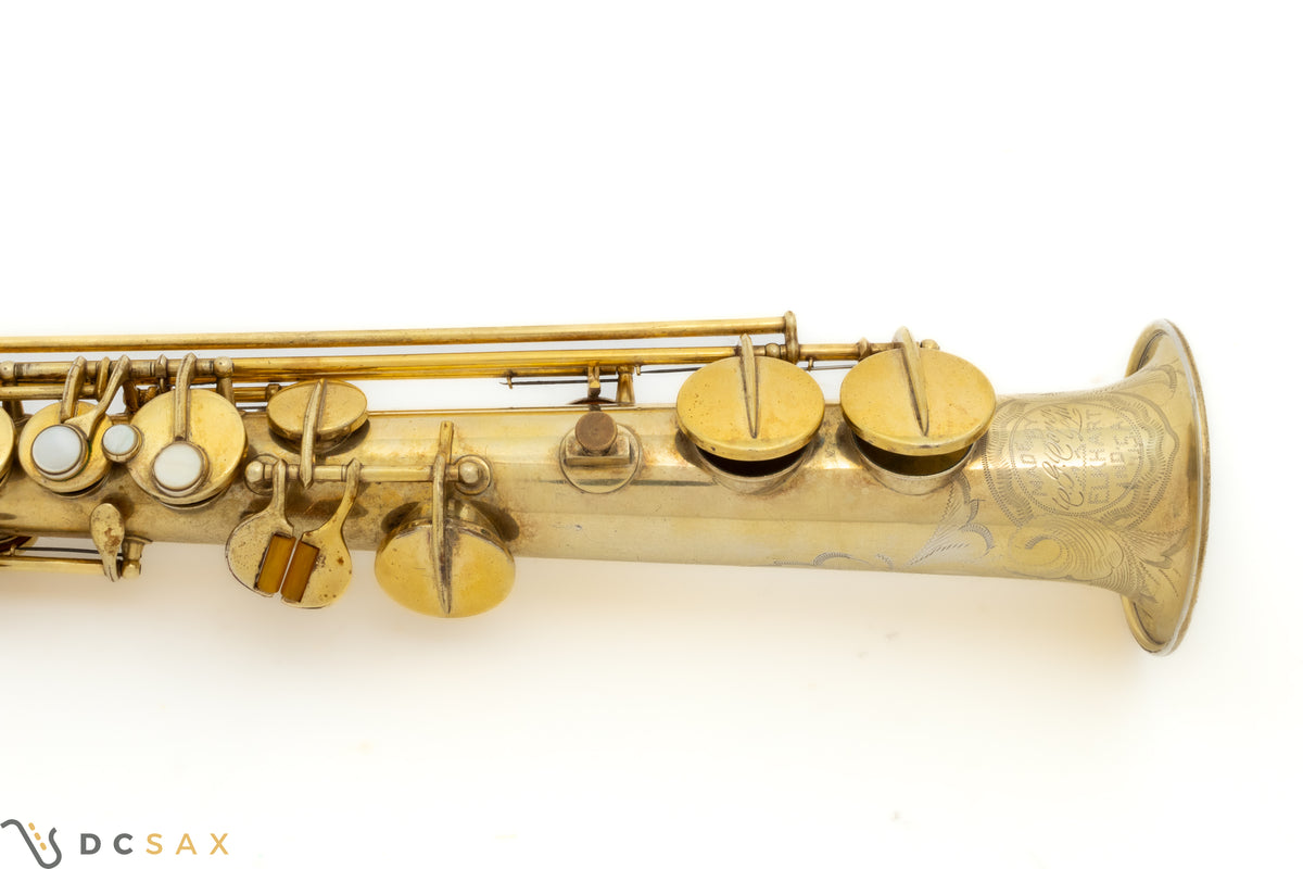 1926年製 金メッキ Conn New Wonder II 「チュー・ベリー」 ソプラノサックス、動画あり、整備済み
