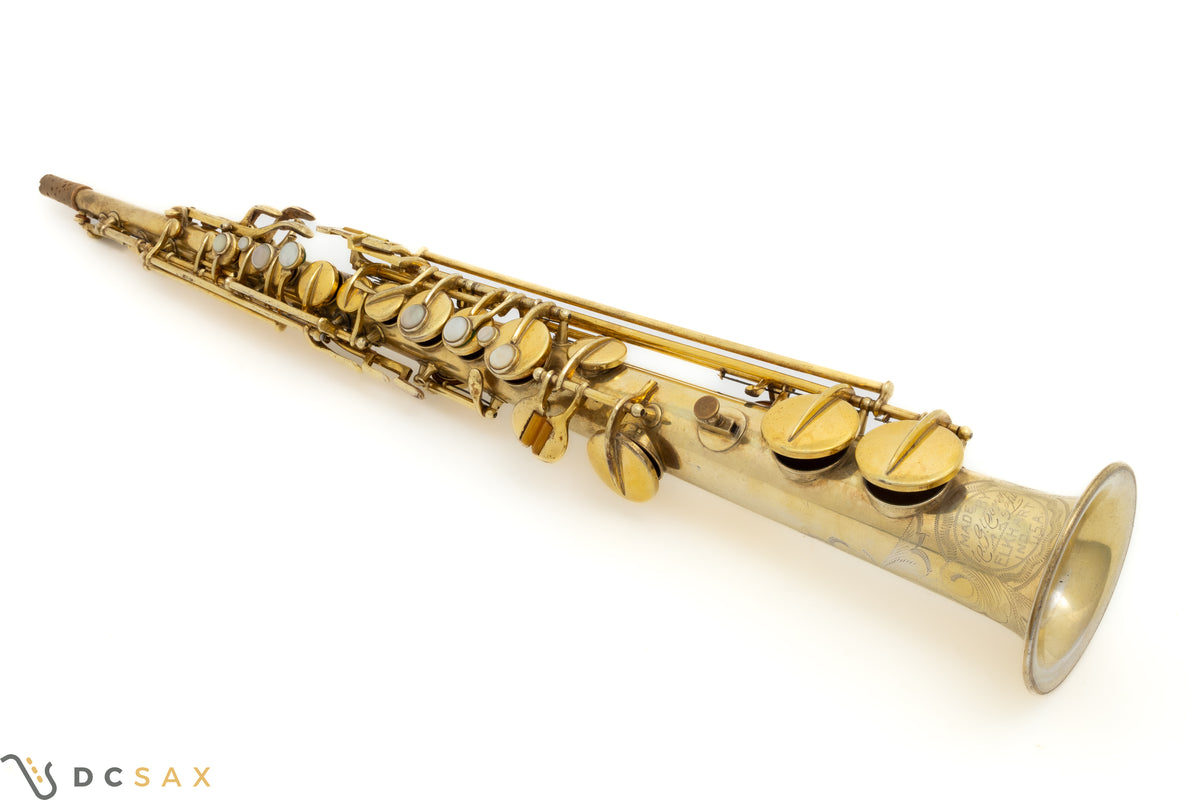 1926 Gold Plated Conn New Wonder II "Chu Berry" Soprano Saxophone, Video, Just Serviced