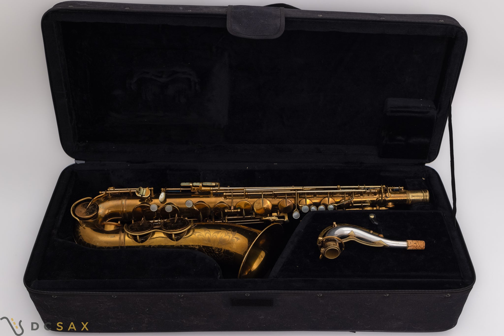 1939 King Zephyr Special Tenor Saxophone, Video, Original Lacquer, Full Pearls, Sterling Neck
