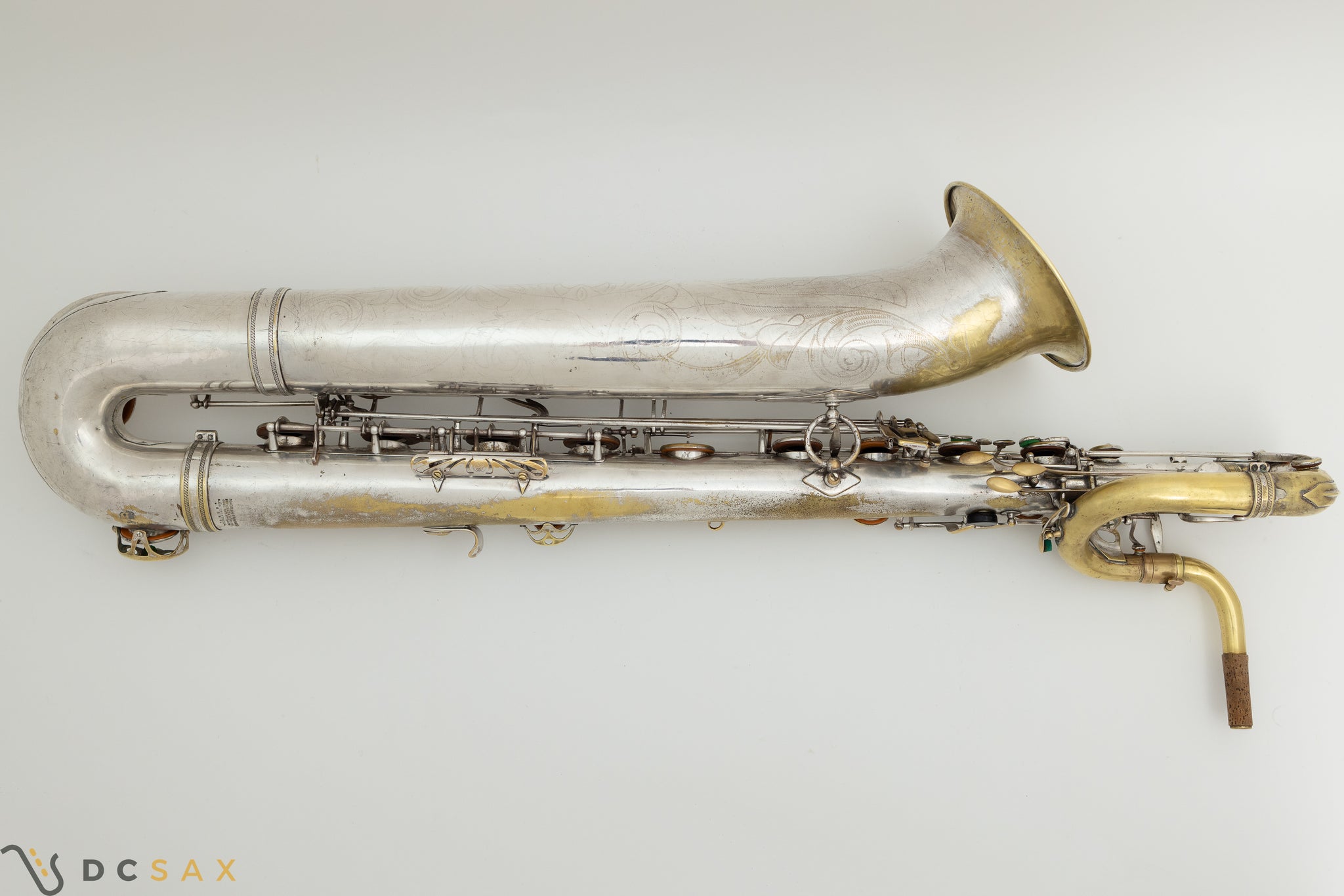 85,xxx Low A Selmer Mark VI Baritone Saxophone, Original Silver Plated