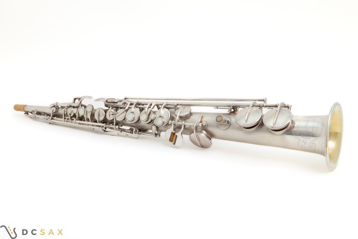 1927 Conn New Wonder II Chu Berry Soprano Saxophone, Silver Plated, Just Serviced