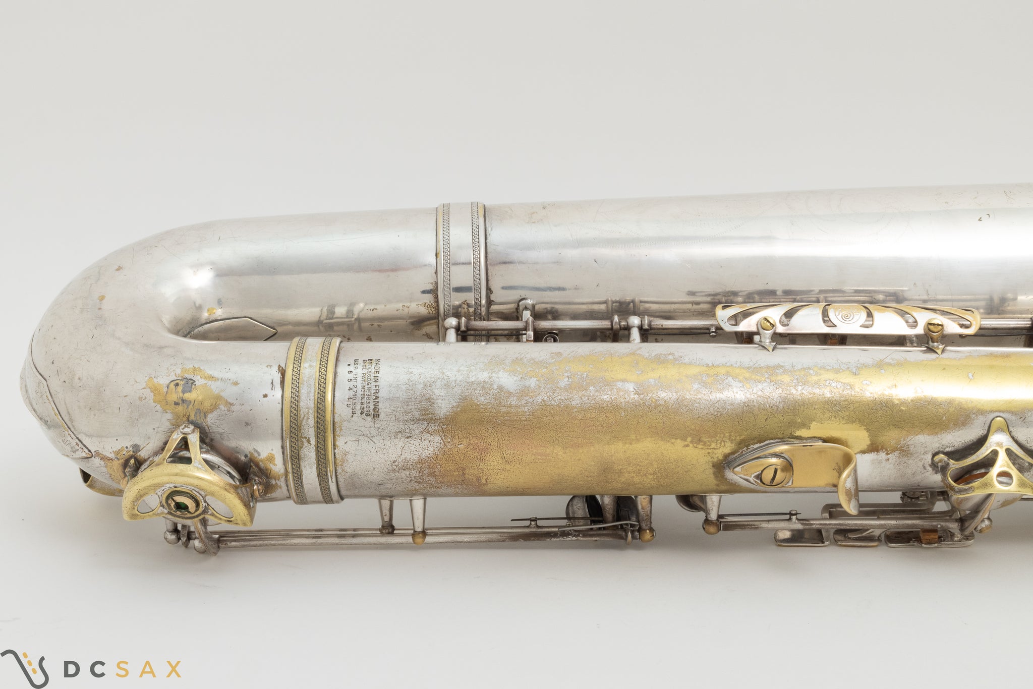 85,xxx Low A Selmer Mark VI Baritone Saxophone, Original Silver Plated