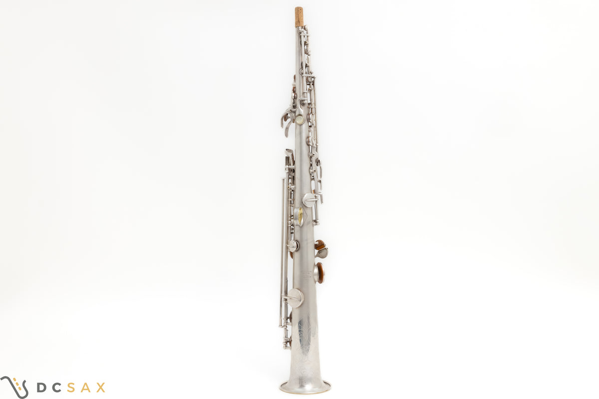 1927年製 C.G.コーン New Wonder II Chu Berry ソプラノサックス、銀メッキ仕上げ、整備済み