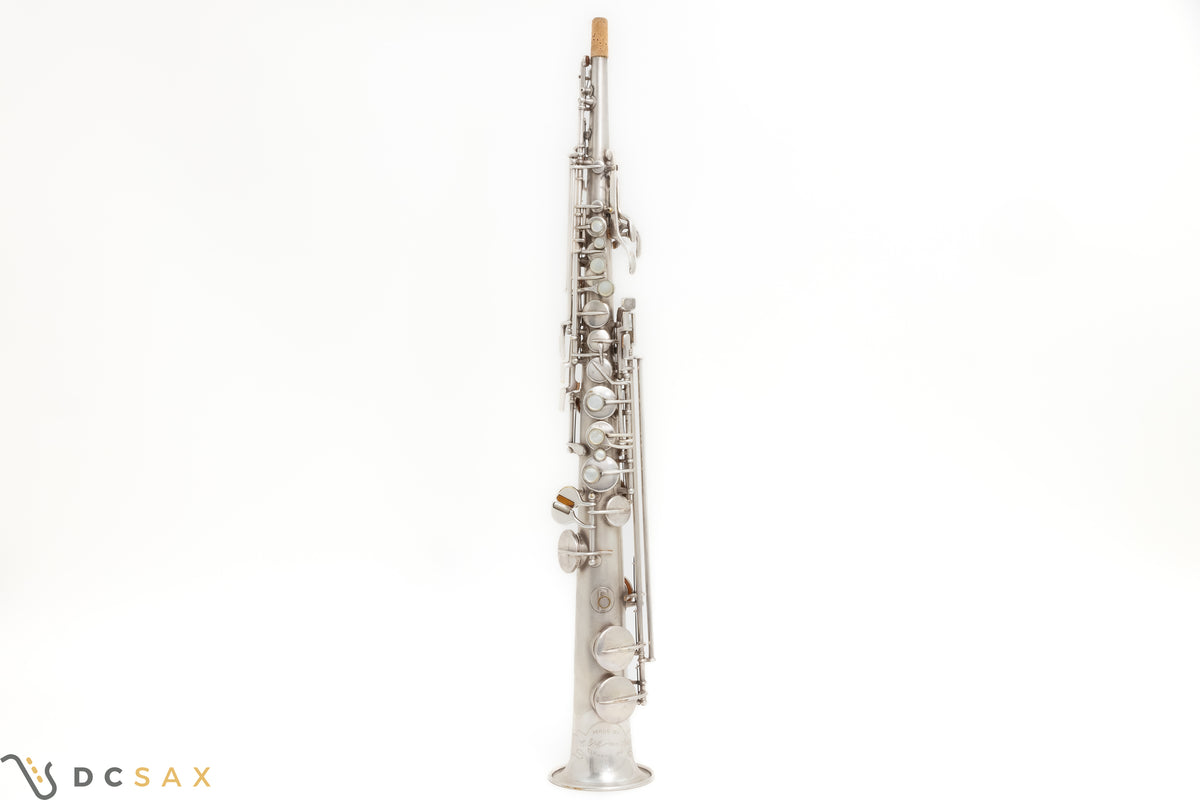 1927年製 C.G.コーン New Wonder II Chu Berry ソプラノサックス、銀メッキ仕上げ、整備済み