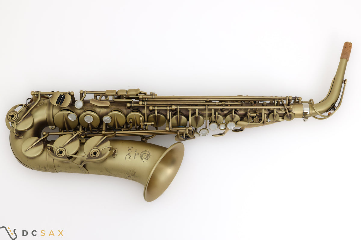 Selmer Supreme Alto Saxophone, Mint Condition, Antique Lacquer Finish, Video Demo