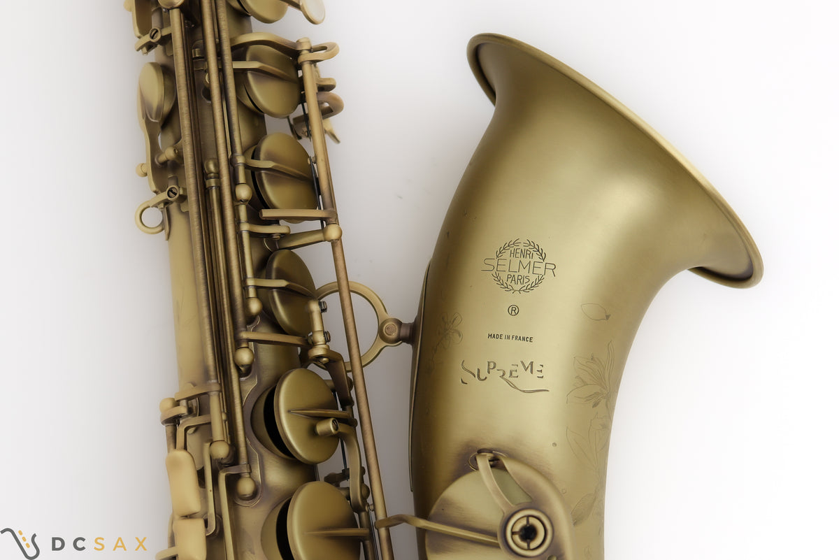Selmer Supreme Tenor Saxophone, Mint Condition, Antique Lacquer, Video Demo