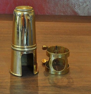 Vintage Selmer Tenor Saxophone Ligature and Cap from Mark VI Sax Oval Screws