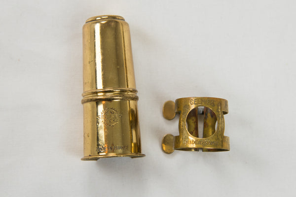 管楽器・吹奏楽器 VINTAGE SAXOPHONE LIGATURE Vintage Selmer Alto Saxophone Ligature With Single Screw