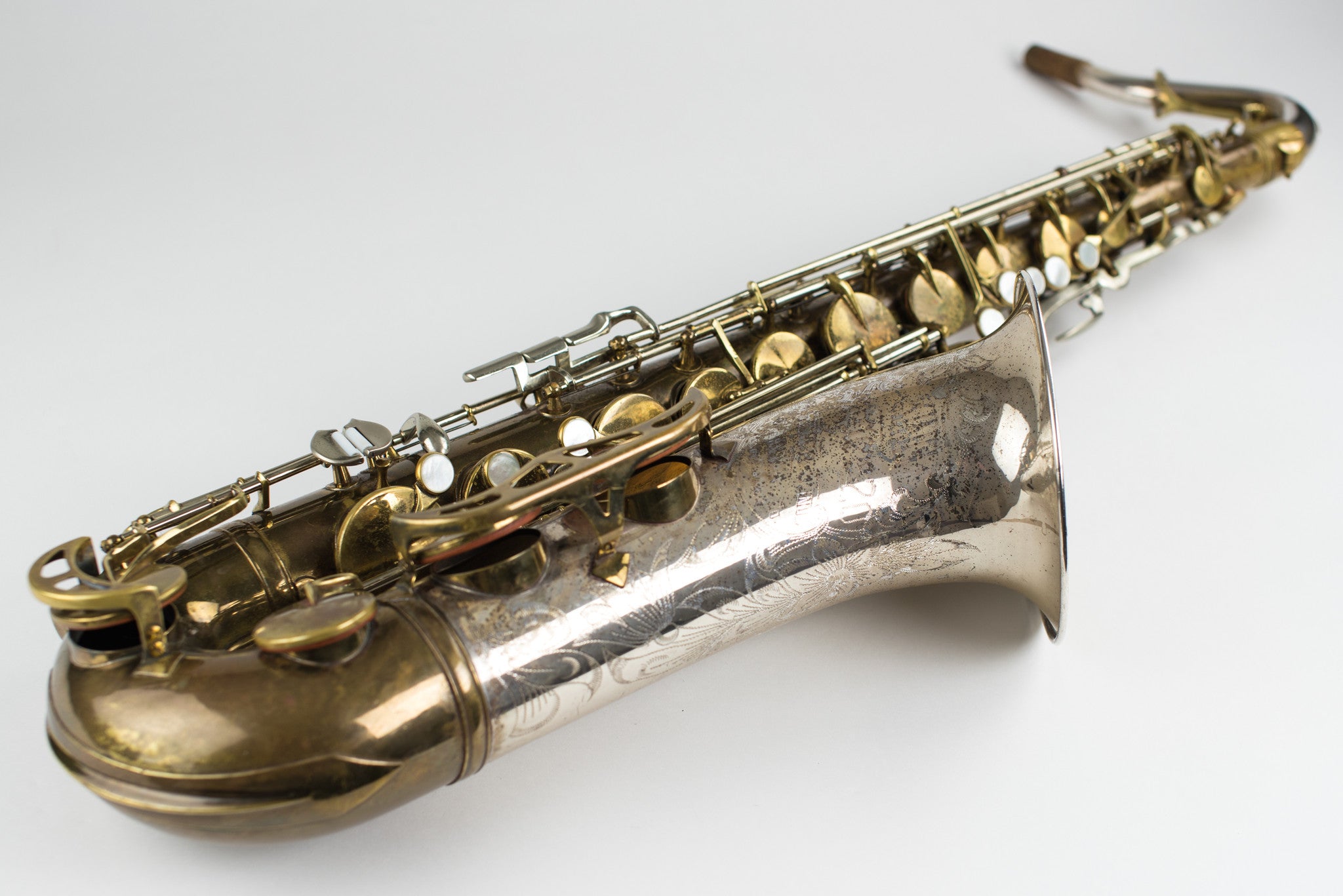 1956 King Super 20 Silversonic Tenor Saxophone Cleveland, Solid Silver Bell, Neck