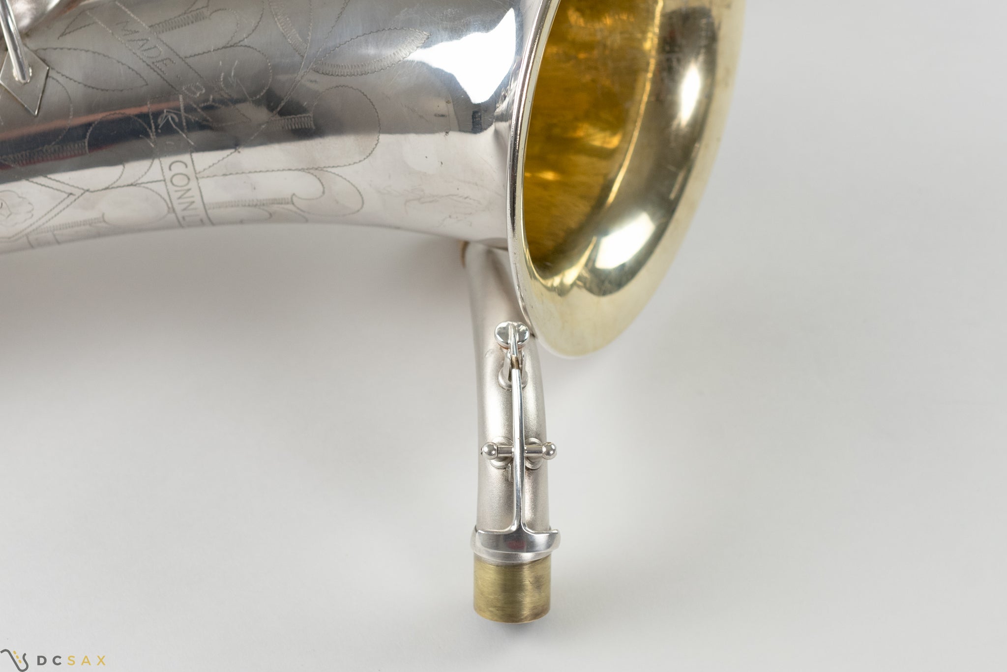 1945 Conn 12M Baritone Saxophone, Silver, Rolled Tone Holes, Overhaul