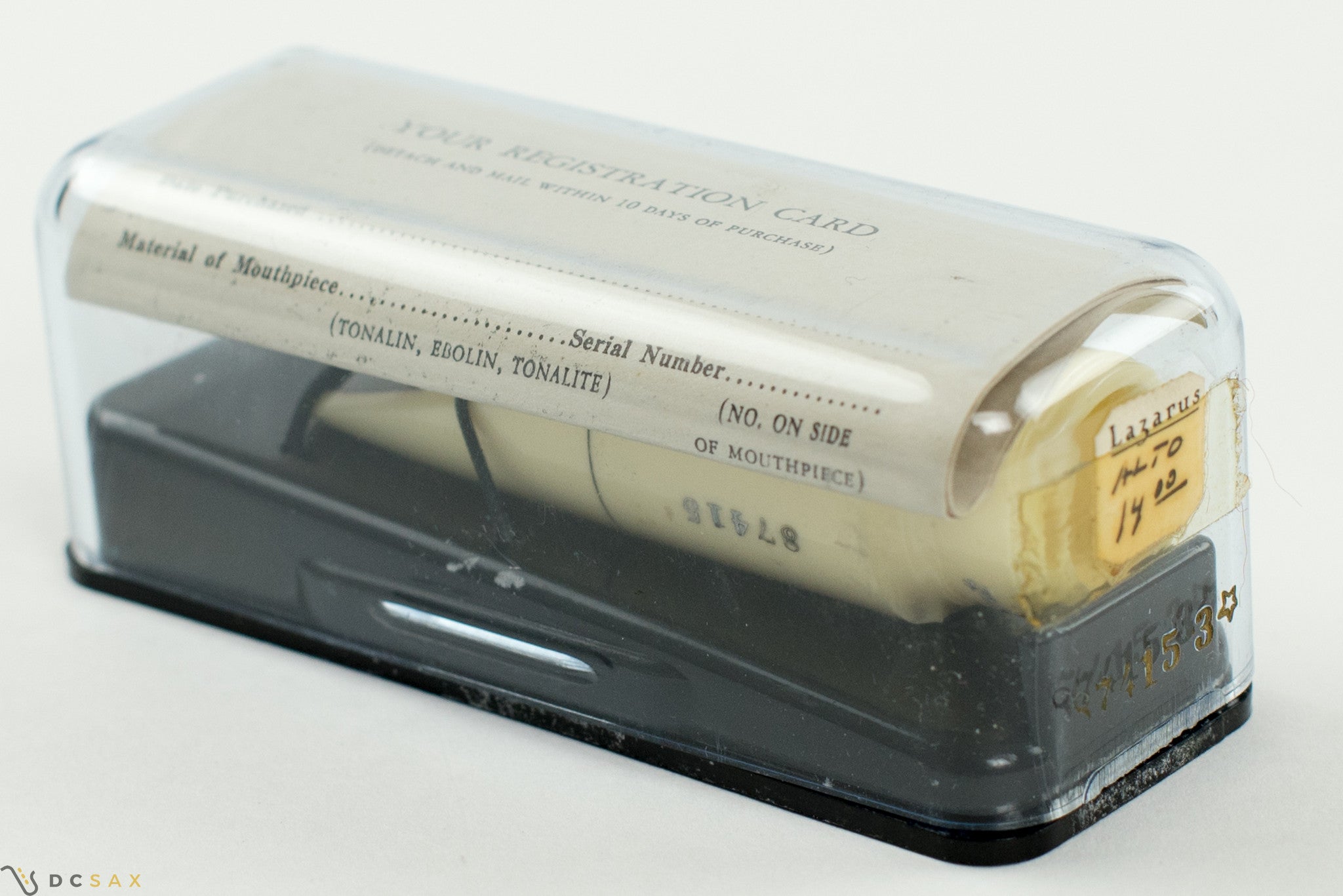 Brilhart Great Neck Tonalin Alto Saxophone Mouthpiece, With Original Box