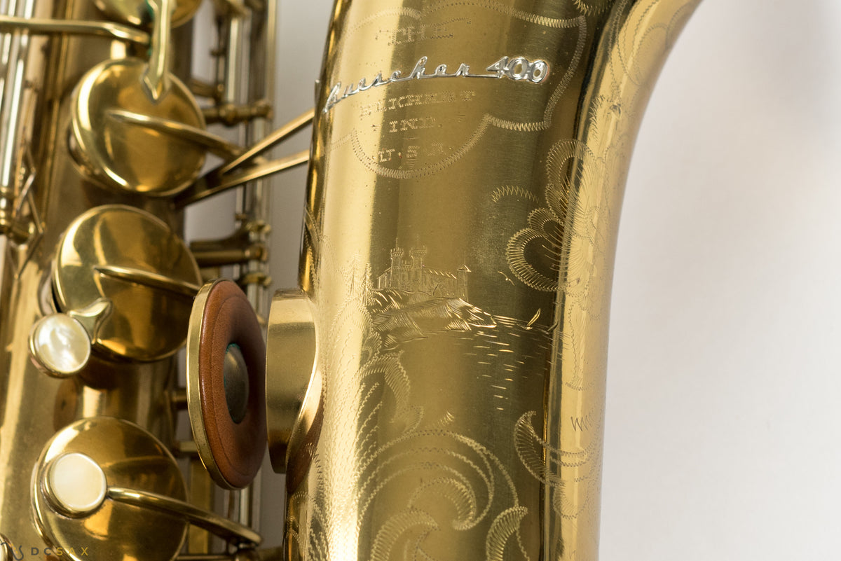 Buescher 400 Top Hat and Cane Tenor Saxophone, Near Mint, Original Lacquer