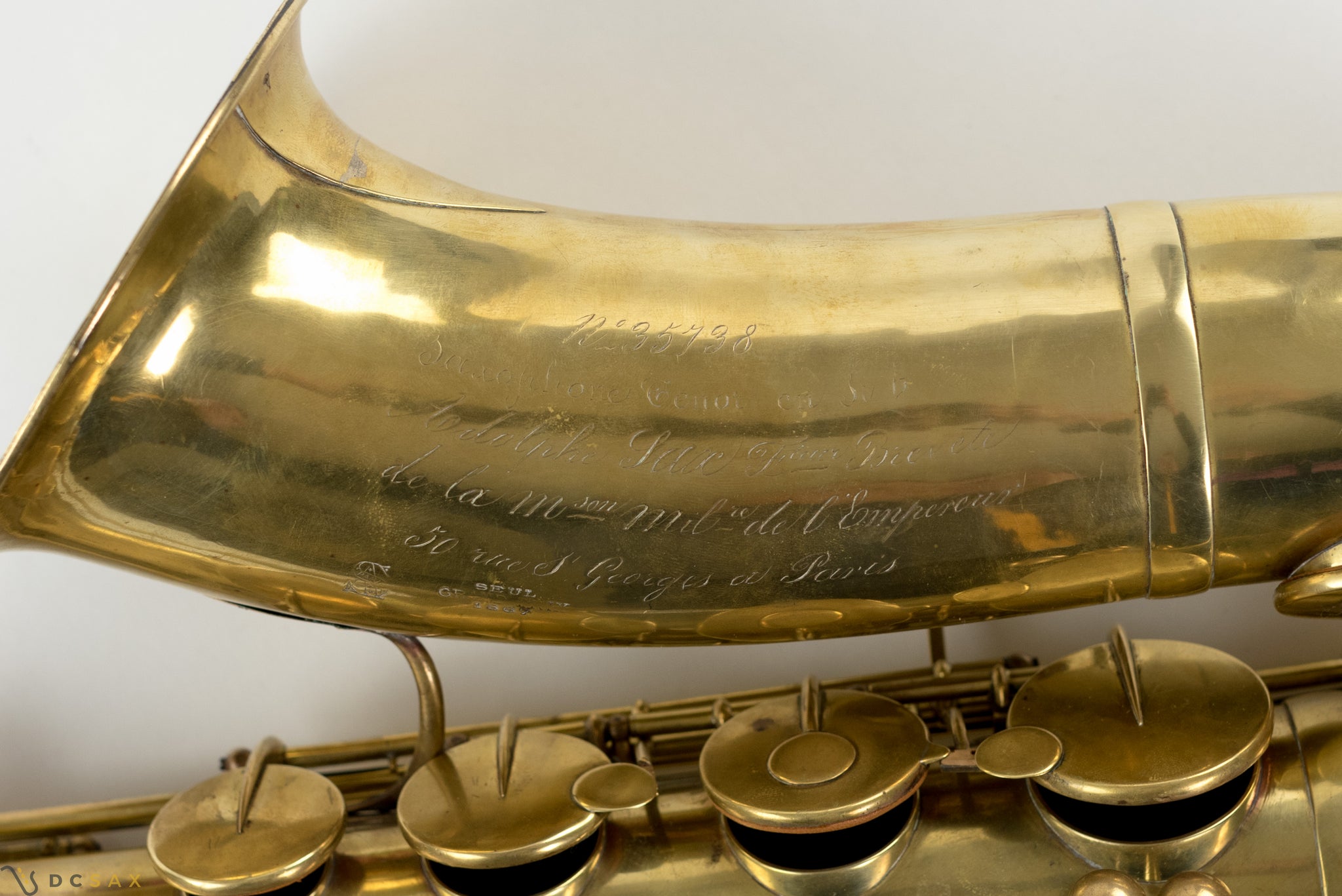 1870 Adolphe Sax Tenor Saxophone, Video Demo