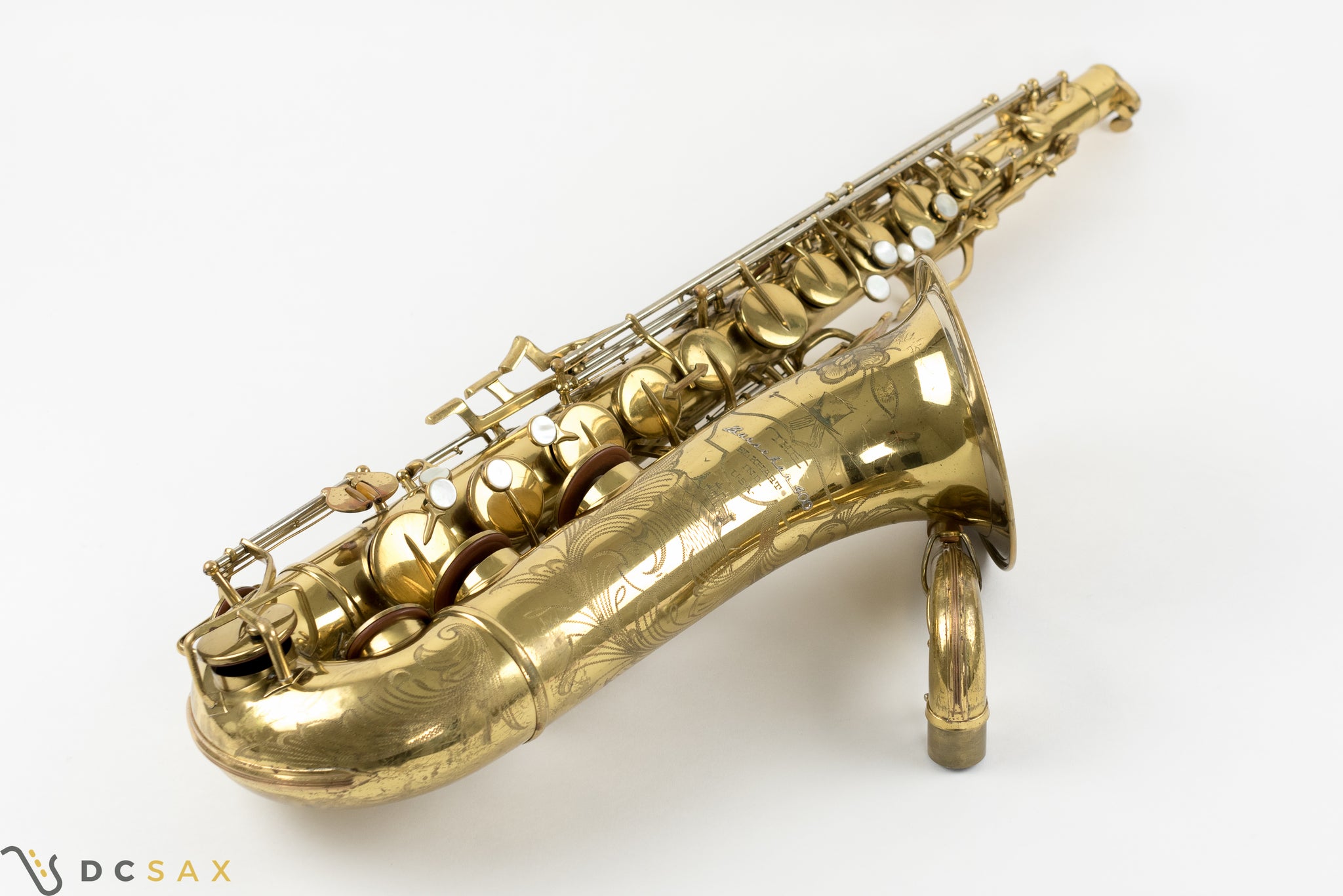 1948 Buescher 400 Top Hat and Cane Tenor Saxophone, 97% Original Lacquer