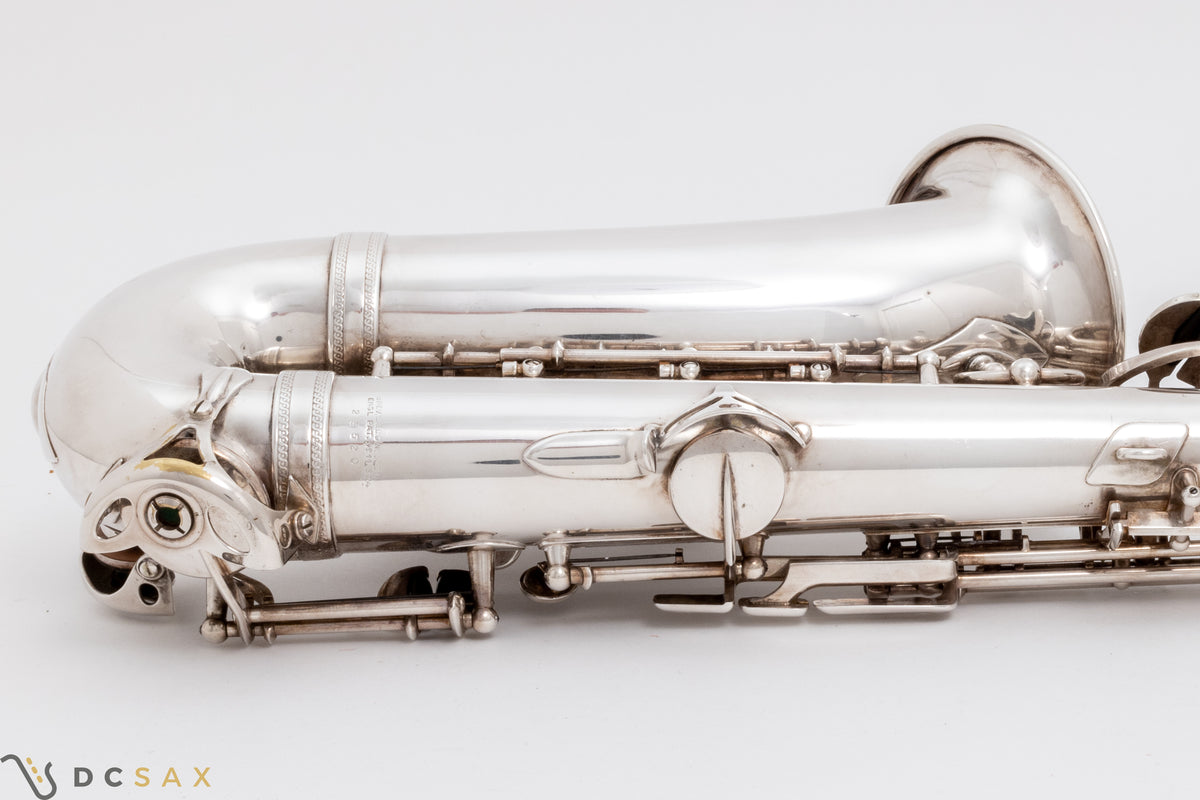 1940 29,xxx Selmer Balanced Action Alto Saxophone, Silver Plated, Video