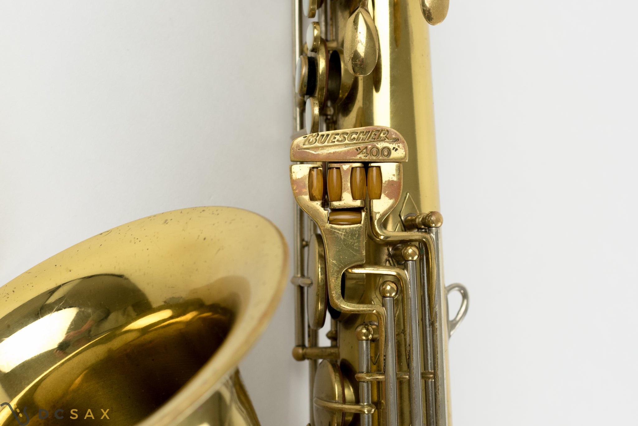 1948 Buescher 400 Top Hat and Cane Tenor Saxophone, 97% Original Lacquer