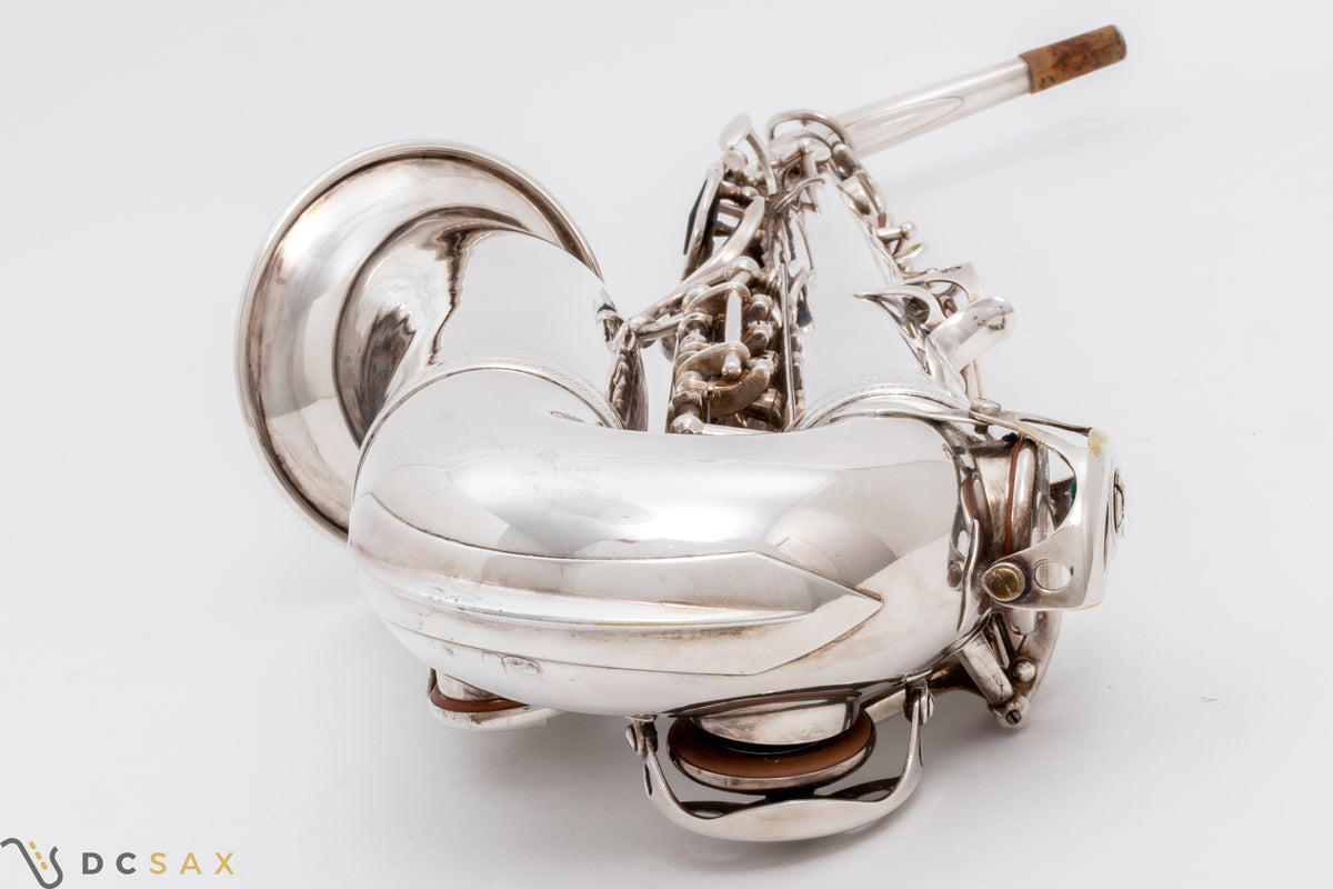 1940 29,xxx Selmer Balanced Action Alto Saxophone, Silver Plated, Video