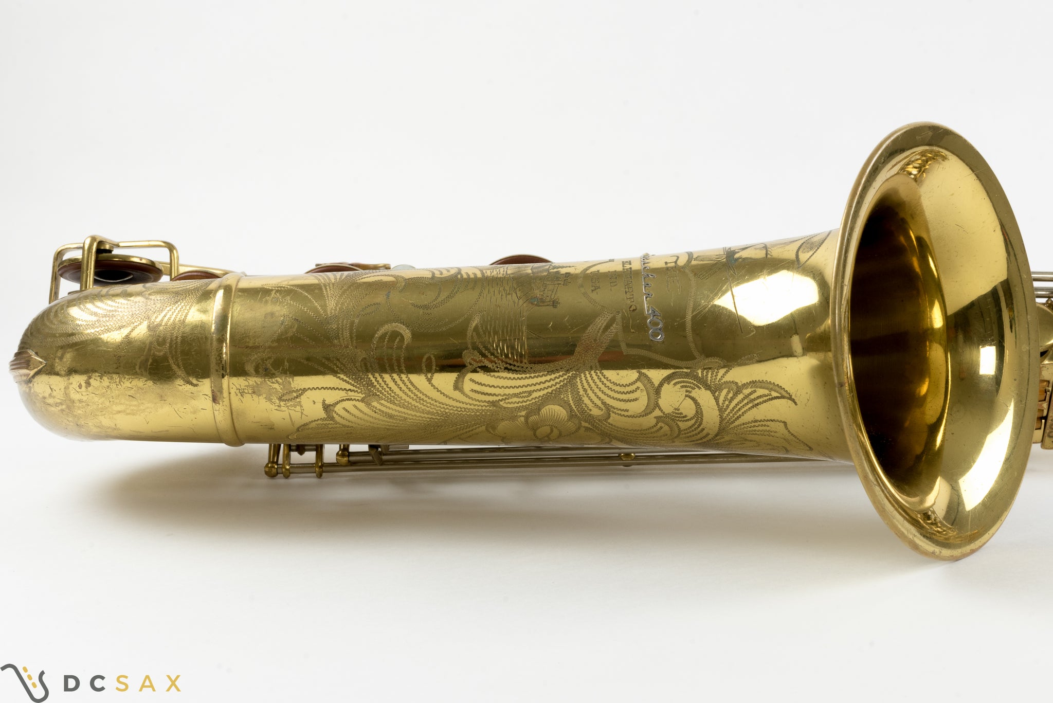 1948 Buescher 400 Top Hat and Cane Tenor Saxophone, 97% Original Lacquer