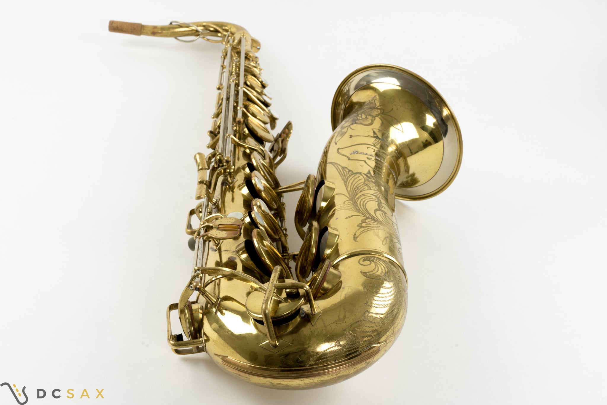 1948 Buescher 400 Top Hat and Cane Tenor Saxophone, 97% Original Lacquer