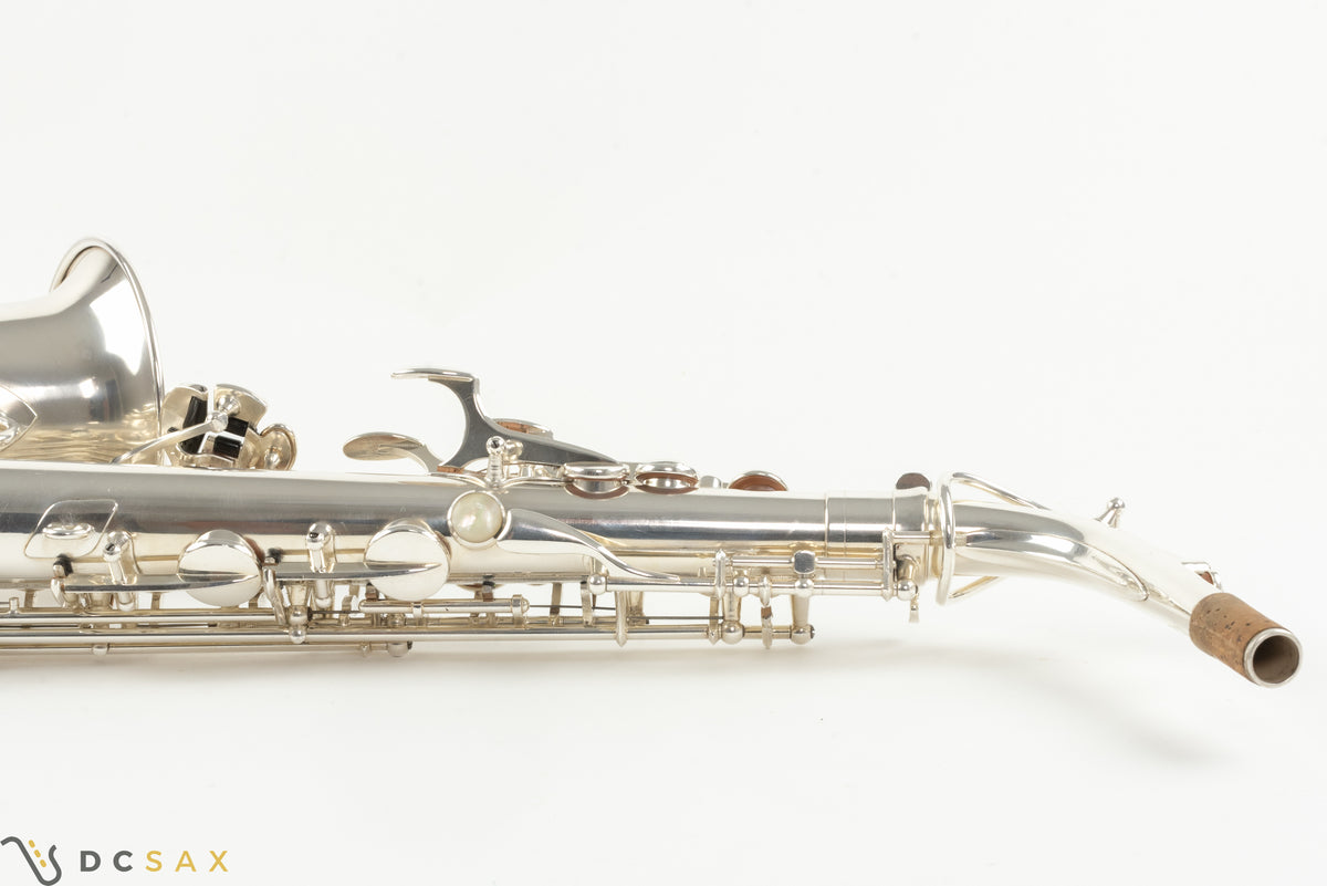 1952年製 セルマー スーパーバランスドアクション アルトサックス シリアル51,xxx番台、ニアミント品、銀メッキ仕上げ、フルオーバーホール済み、演奏動画あり