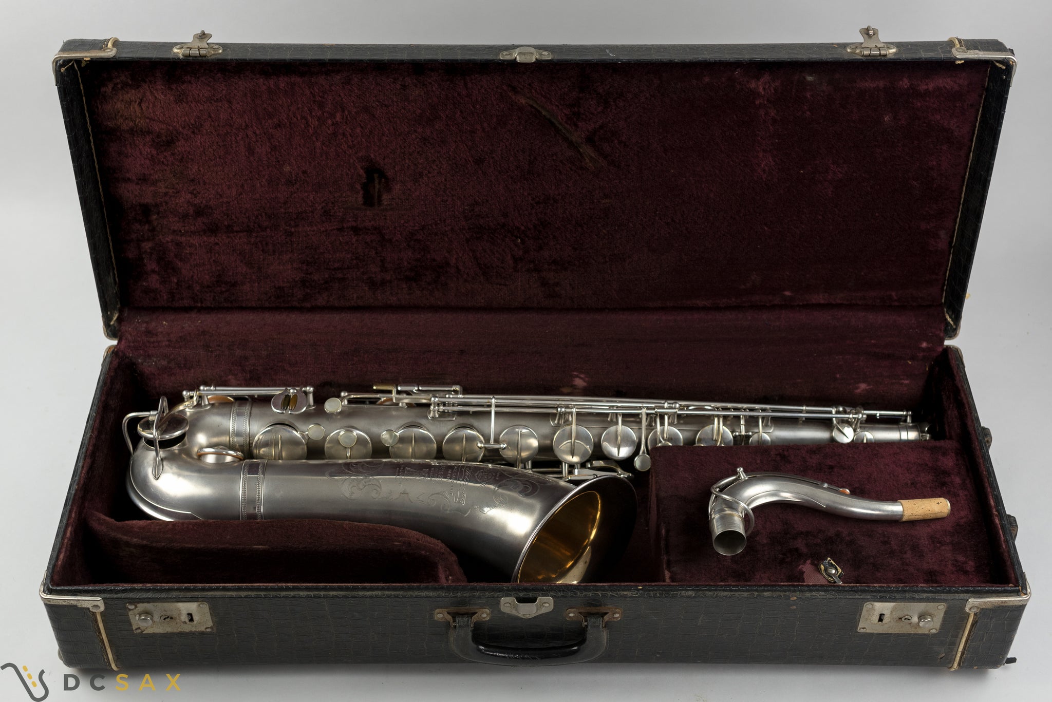 1932 Selmer Super Sax 'Cigar Cutter' Tenor Saxophone, Original Silver Plating, Fresh Overhaul