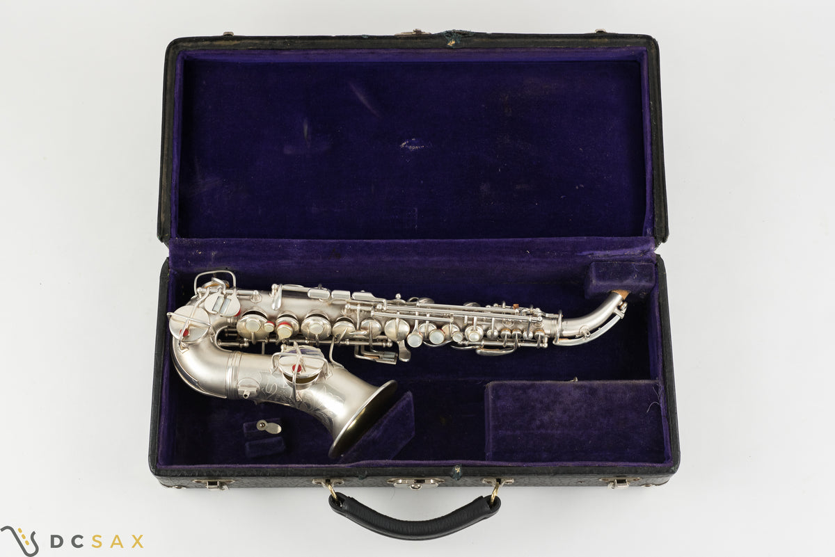 212,xxx番台 Conn New Wonder II Chu Berry カーブドソプラノサックス、銀メッキ仕上げ