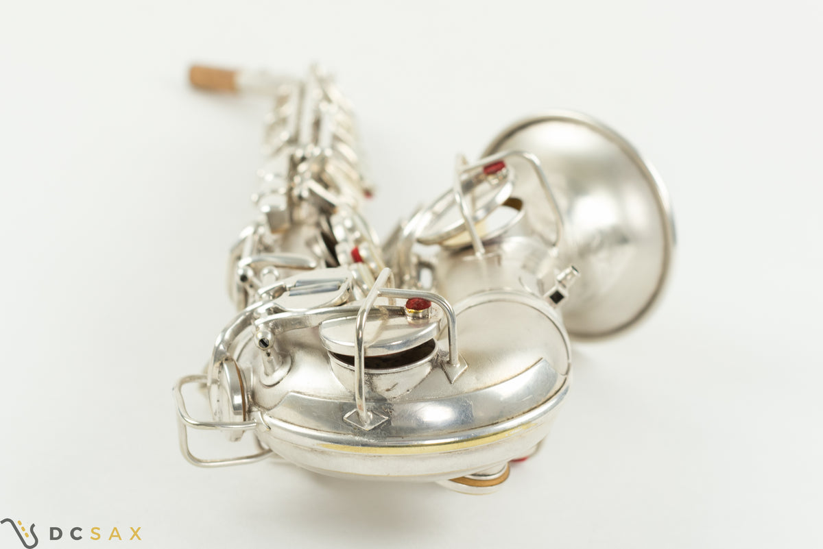 212,xxx番台 Conn New Wonder II Chu Berry カーブドソプラノサックス、銀メッキ仕上げ