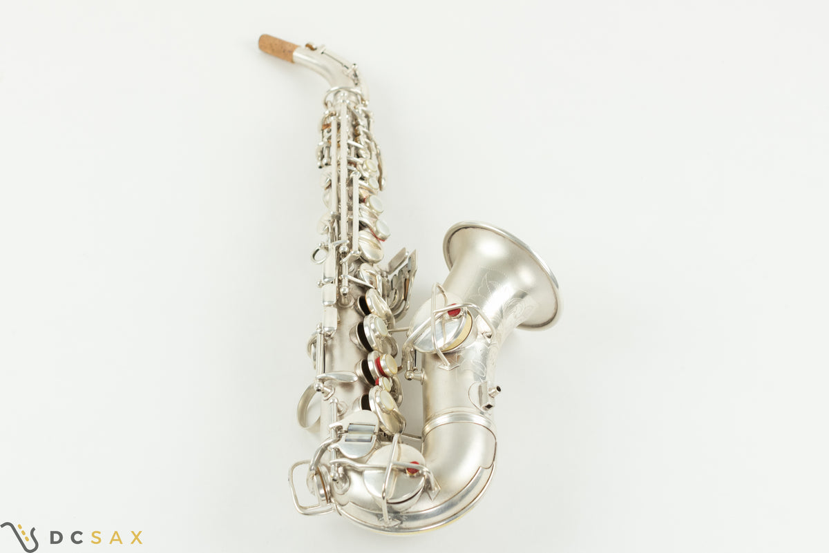 212,xxx番台 Conn New Wonder II Chu Berry カーブドソプラノサックス、銀メッキ仕上げ
