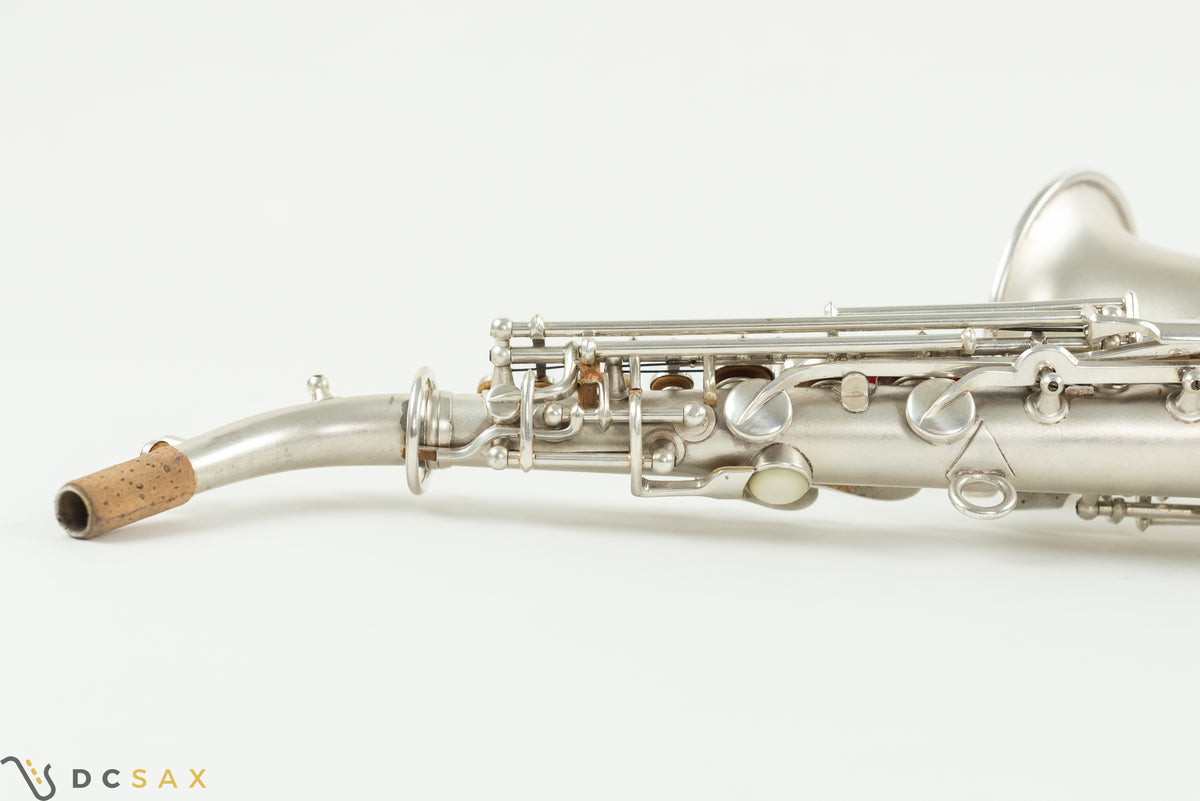 212,xxx番台 Conn New Wonder II Chu Berry カーブドソプラノサックス、銀メッキ仕上げ