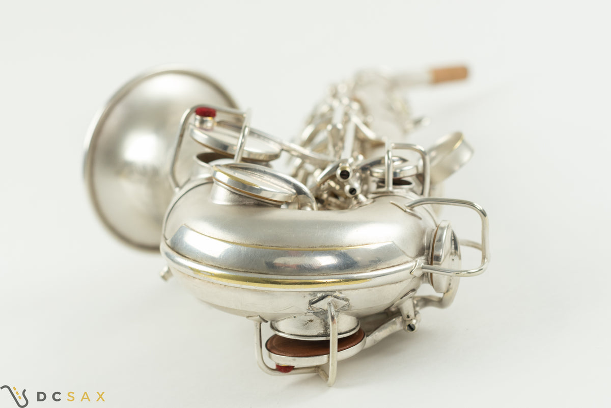 212,xxx番台 Conn New Wonder II Chu Berry カーブドソプラノサックス、銀メッキ仕上げ