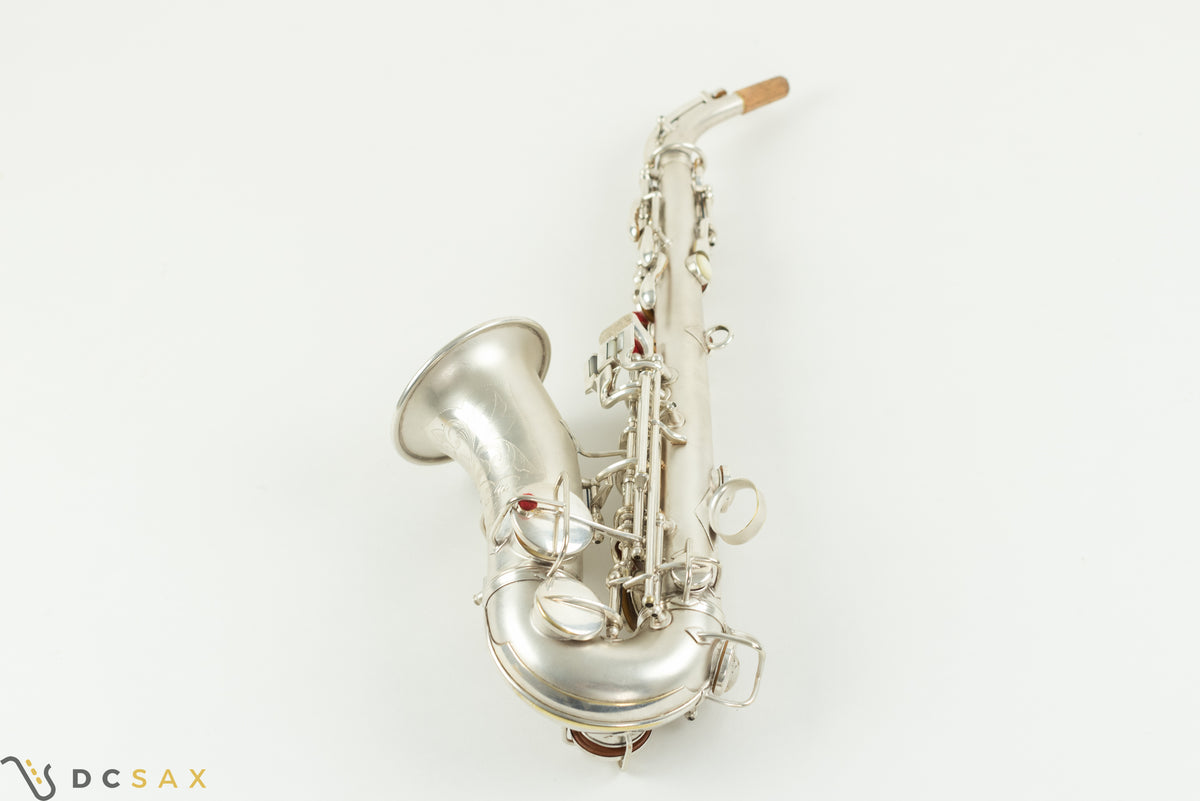 212,xxx番台 Conn New Wonder II Chu Berry カーブドソプラノサックス、銀メッキ仕上げ