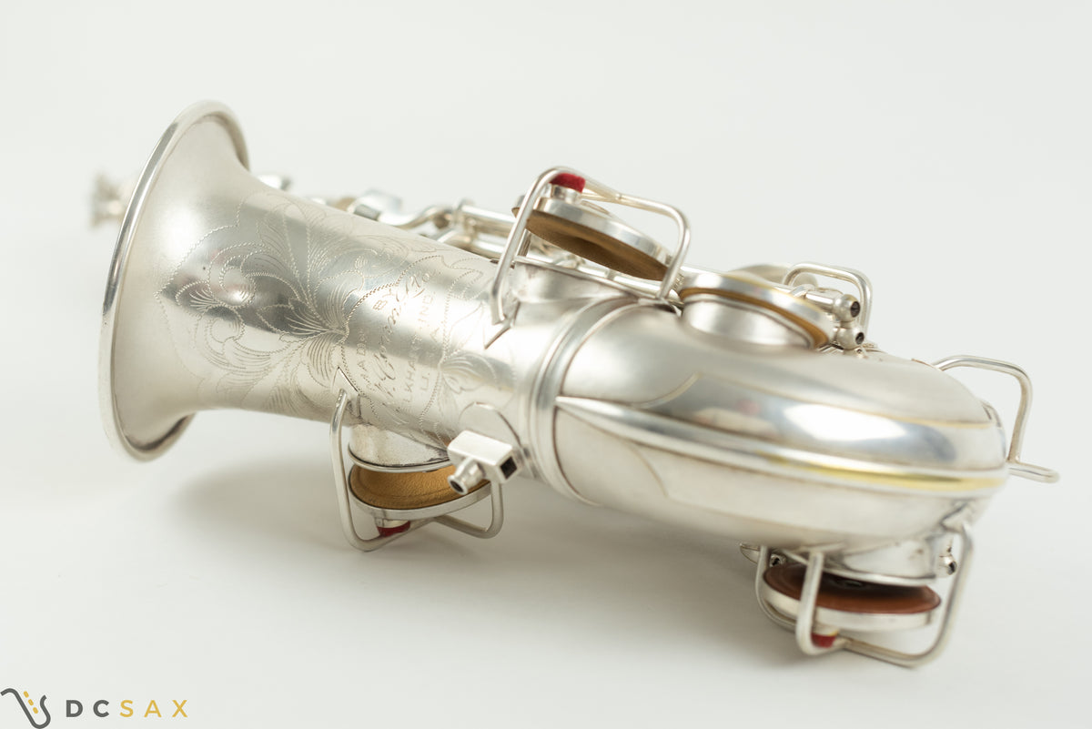 212,xxx番台 Conn New Wonder II Chu Berry カーブドソプラノサックス、銀メッキ仕上げ