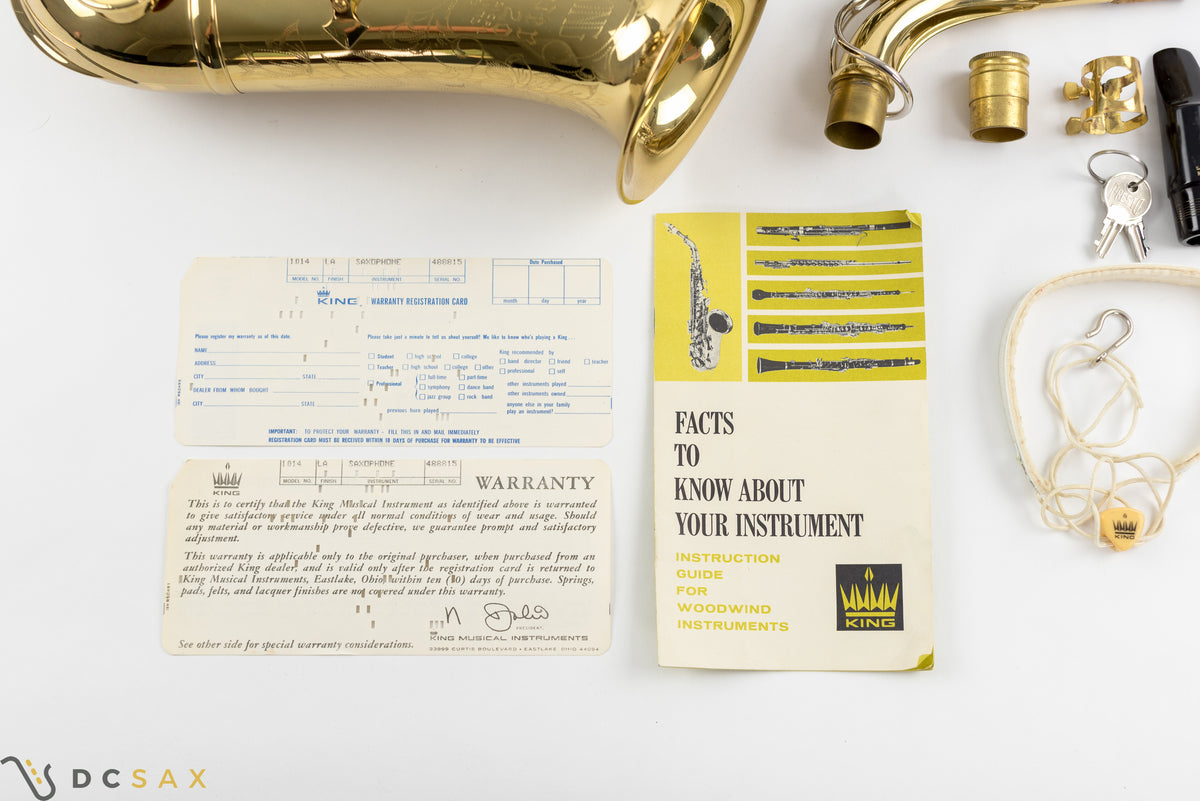King Super 20 Alto Saxophone, Near Mint, WOW!