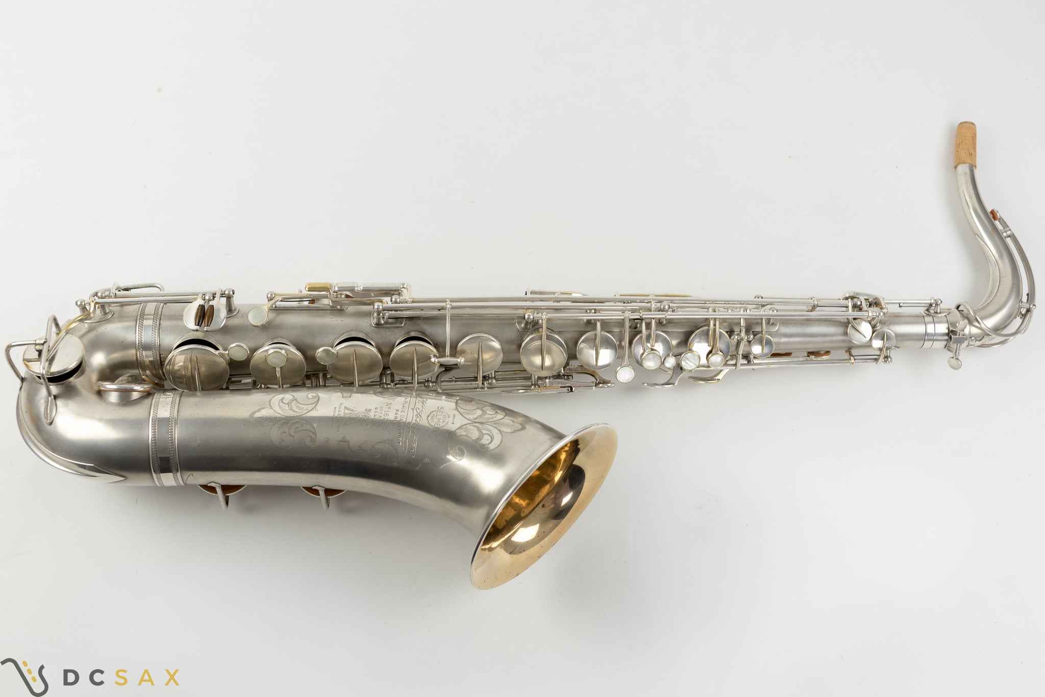1932 Selmer Super Sax 'Cigar Cutter' Tenor Saxophone, Original Silver Plating, Fresh Overhaul