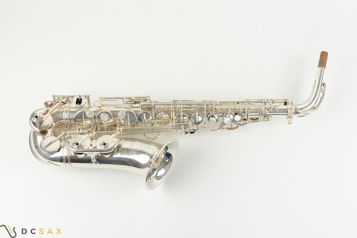 1952年製 セルマー スーパーバランスドアクション アルトサックス シリアル51,xxx番台、ニアミント品、銀メッキ仕上げ、フルオーバーホール済み、演奏動画あり