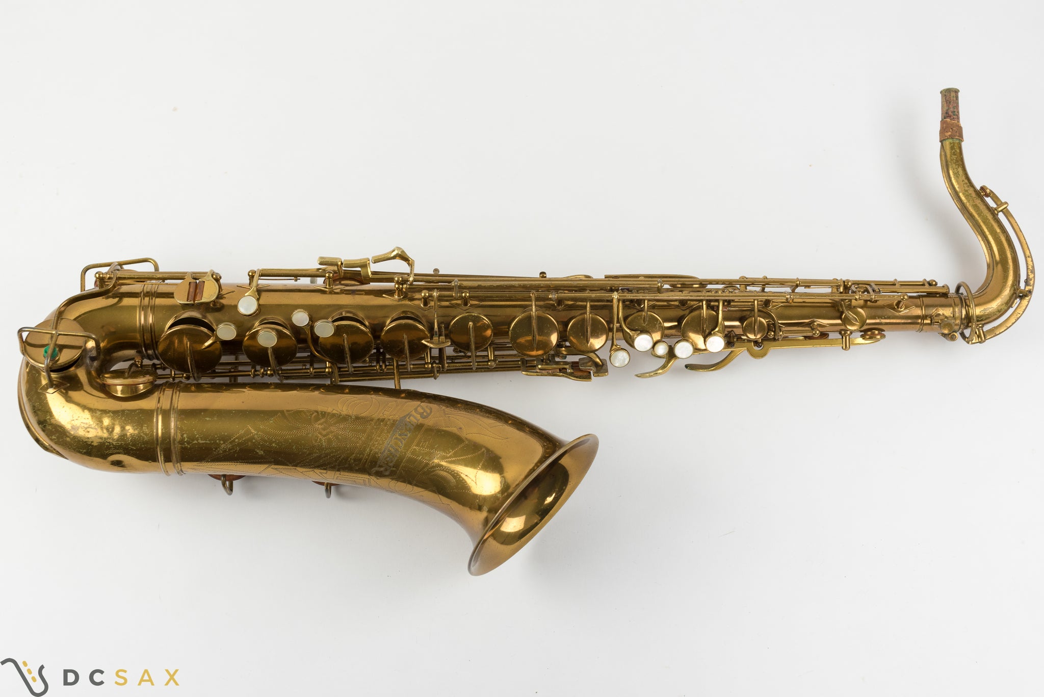 1938 285,xxx Buescher Aristocrat Tenor Saxophone, Original Lacquer