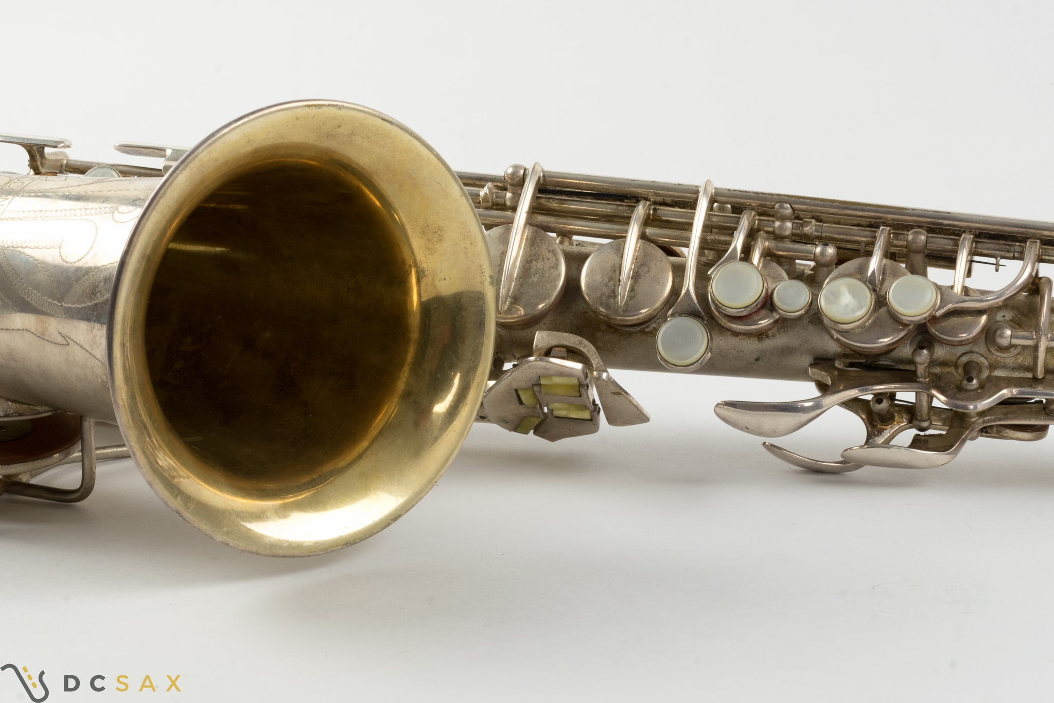 1933 291,xxx Conn 6M VIII Alto Saxophone, Silver Plated, Gold Bell