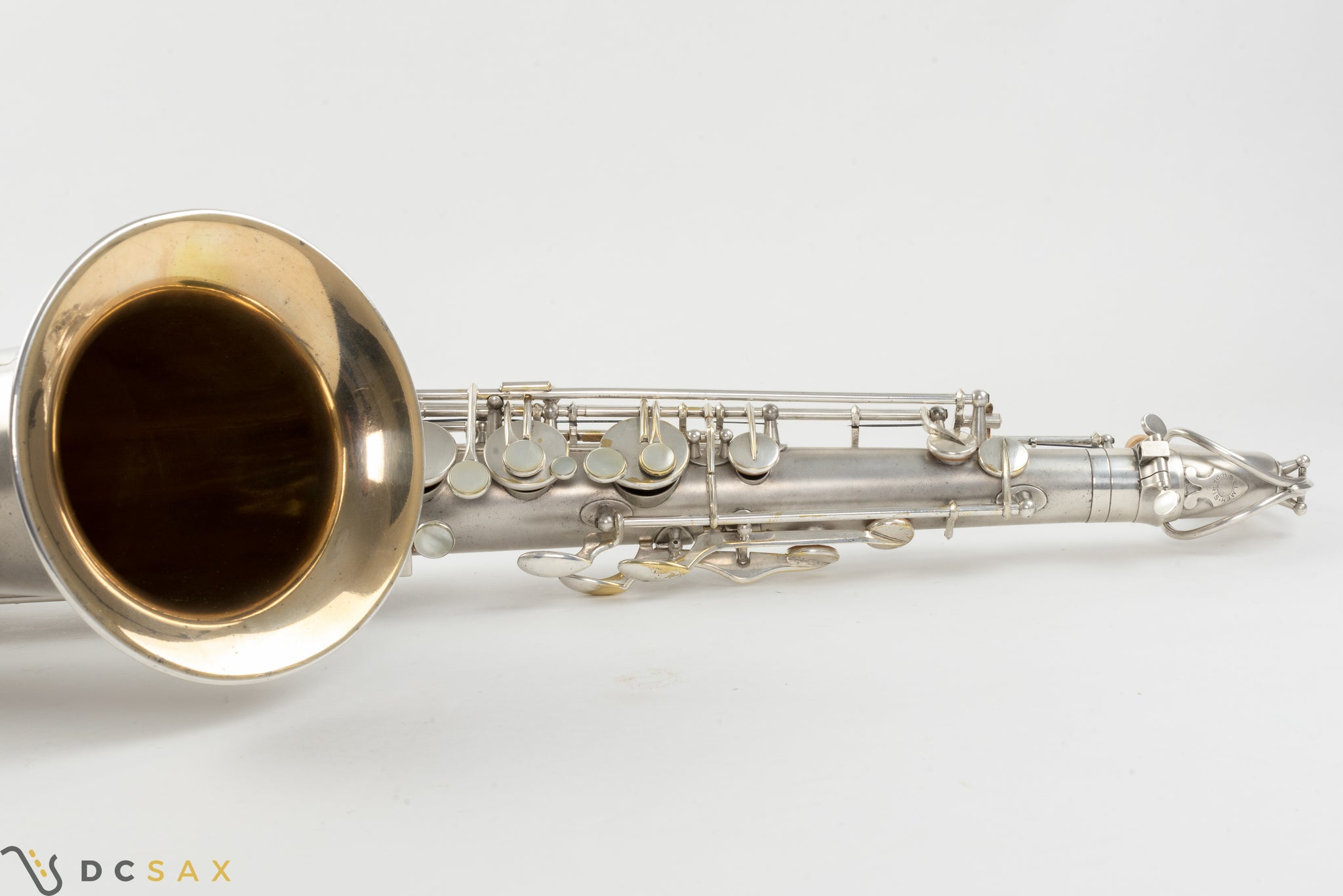 1932 Selmer Super Sax 'Cigar Cutter' Tenor Saxophone, Original Silver Plating, Fresh Overhaul
