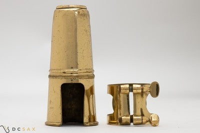 1950's Selmer Two Screw Tenor Saxophone Ligature and Cap Set, From Mark VI